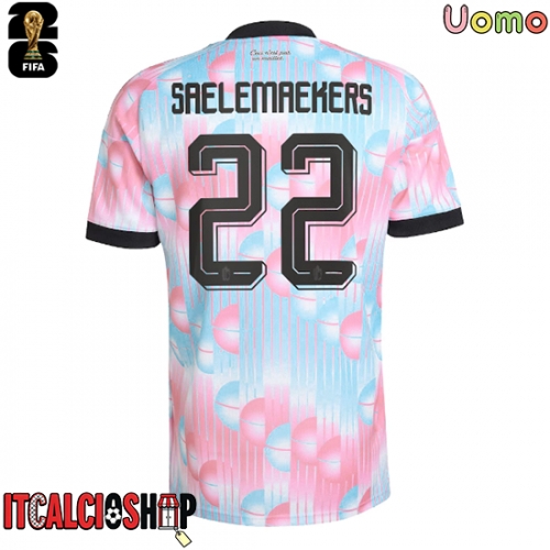 Belgio Alexis Saelemaekers #22 Seconda Maglia Mondiali 2026 Manica Corta